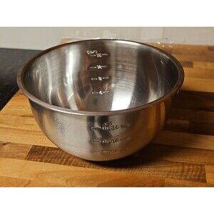 Stainless Steel 16-Cup Mixing Bowl W/ Measurement Markings In Cup & ML Unbranded